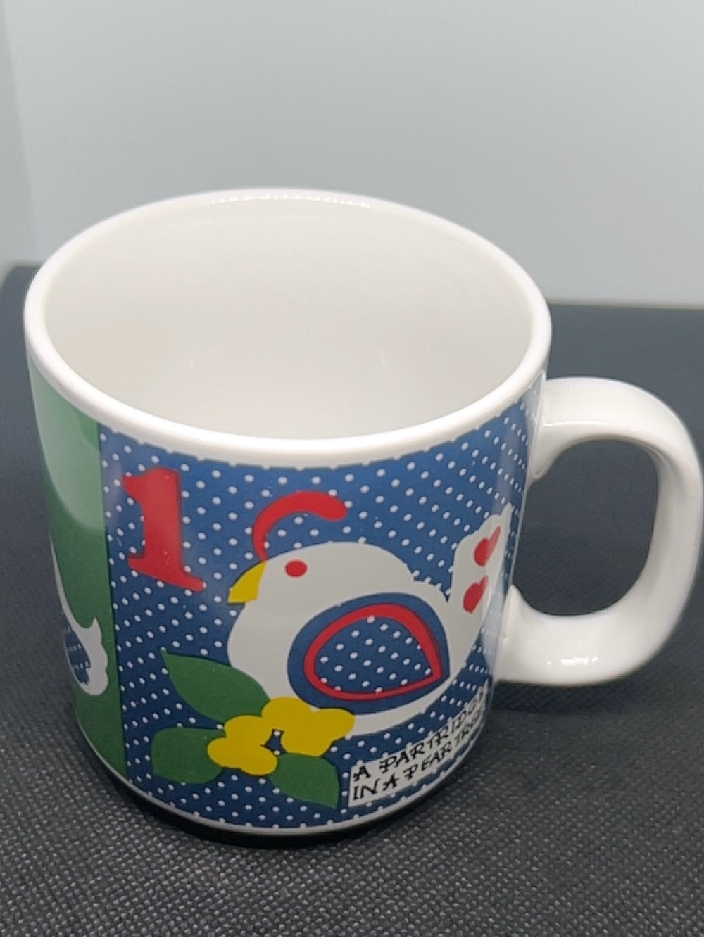 12 Days of Christmas Coffee Mug Partridge Turtle Doves French Hens Holiday Cup